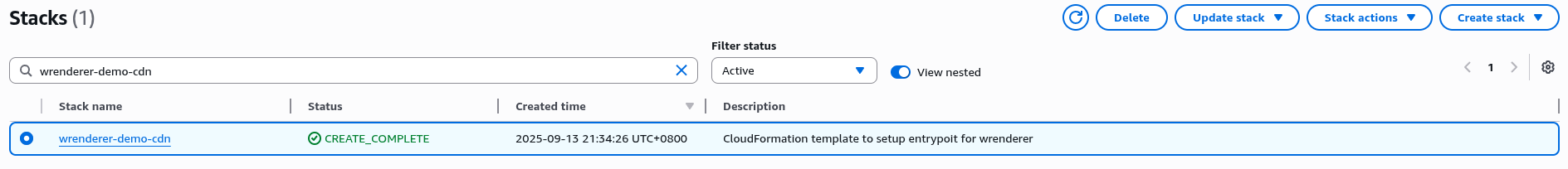 cdn stack creation complete