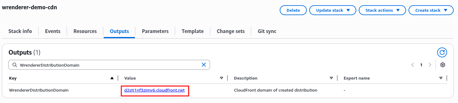 Set DNS record for wrenderer domain