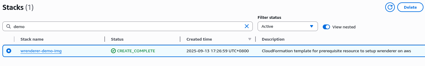img stack creation complete