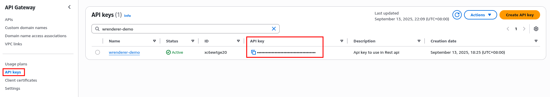 Obtaining api key